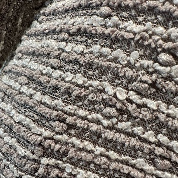 Erin London Pleated Grey Two Tone Collared Full Zip Up Jacket Women’s size XL - Picture 10 of 13